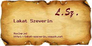 Lakat Szeverin névjegykártya